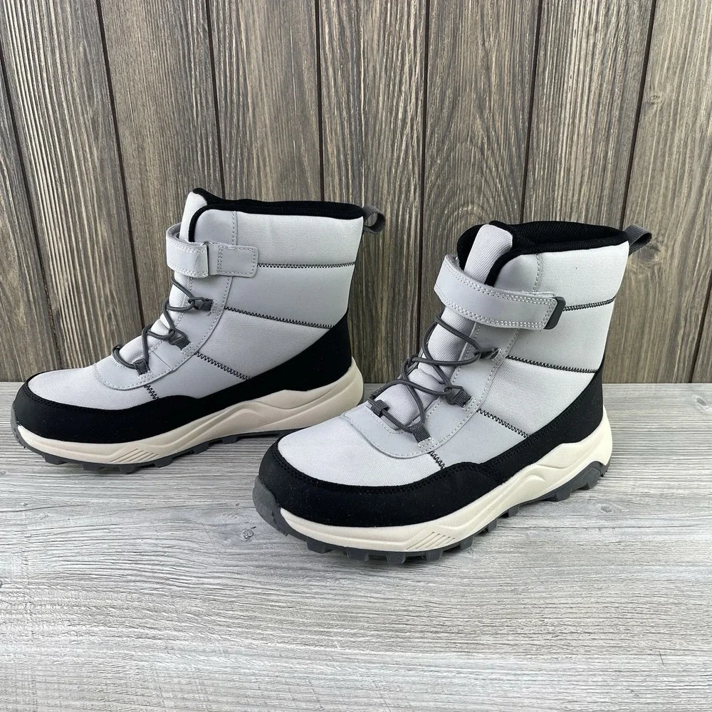 Cat & Jack Kids Youth Noah Waterproof Hook & loop Winter Boots Size 5